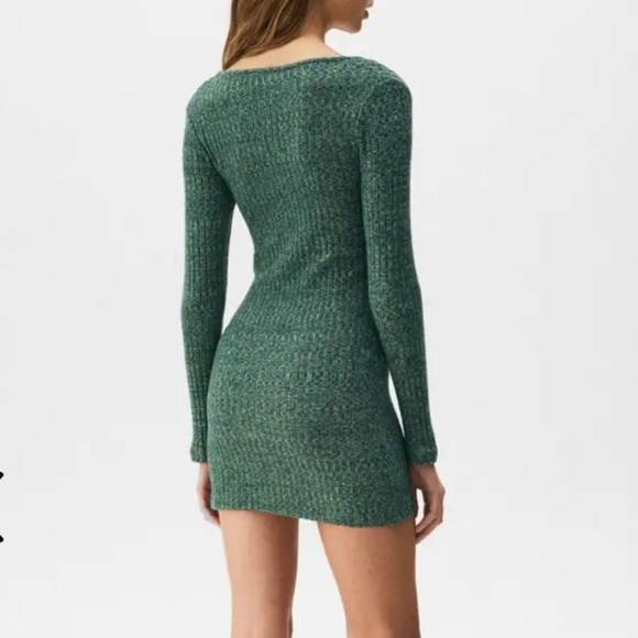 Pacific Republic green ribbed O ring mini dress with cut out sides Size XS NWT - Picture 3 of 9